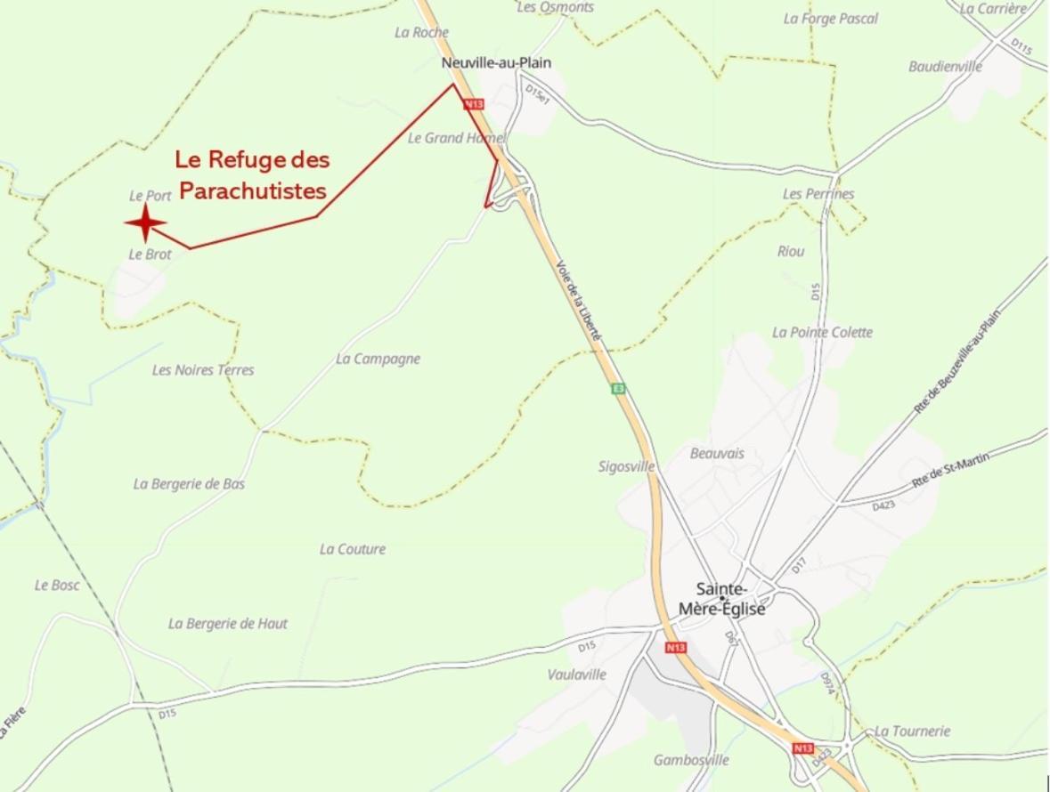 Chambre De Jeanne - Le Refuge Des Parachutistes - En Bordure Du Marais Neuville-au-Plain Екстериор снимка